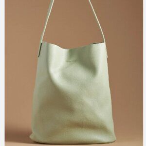 Joss Faux-Leather Bucket Tote w/Mini Pouch - Color Sold Out Online